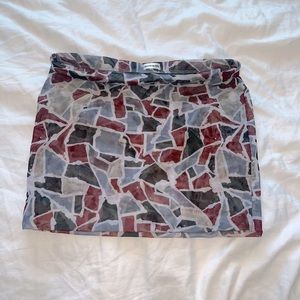 iNAMORATA Mosaic Swim Coverup - Red and Gray